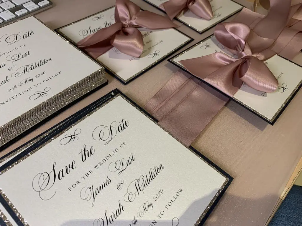 wedding stationery timeline - save the date cards