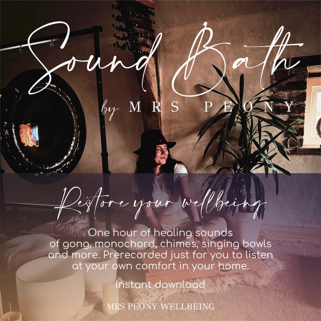 Sound Bath recording by mrs peony wellbeing